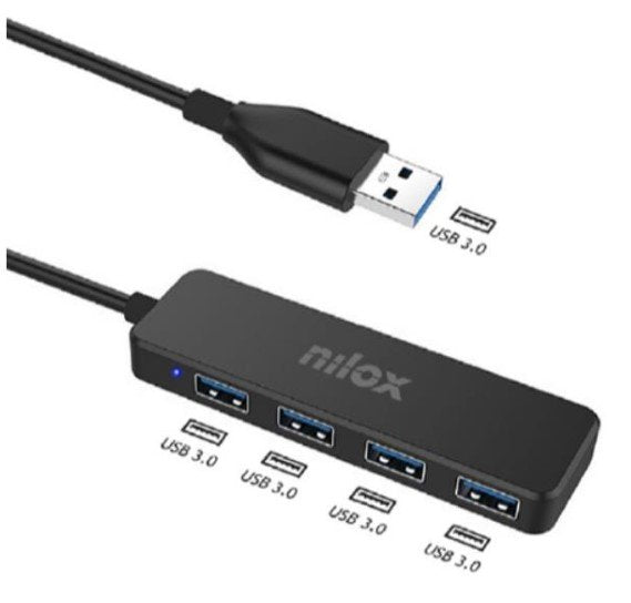 EAN 8054320847458 - Nilox HUB USB 4 PORTE USB 3.0 0 Mbit/s imagen 2