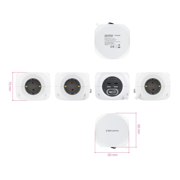 EAN 8433281010130 - Nanocable 10.37.0001 cargador de dispositivo móvil Universal Blanco Corriente alterna Interior imagen 5