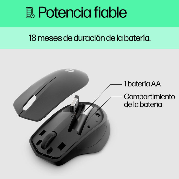 EAN 0195122197476 - HP 280 Silent Wireless Mouse ratón Oficina mano derecha RF inalámbrico Óptico imagen 11