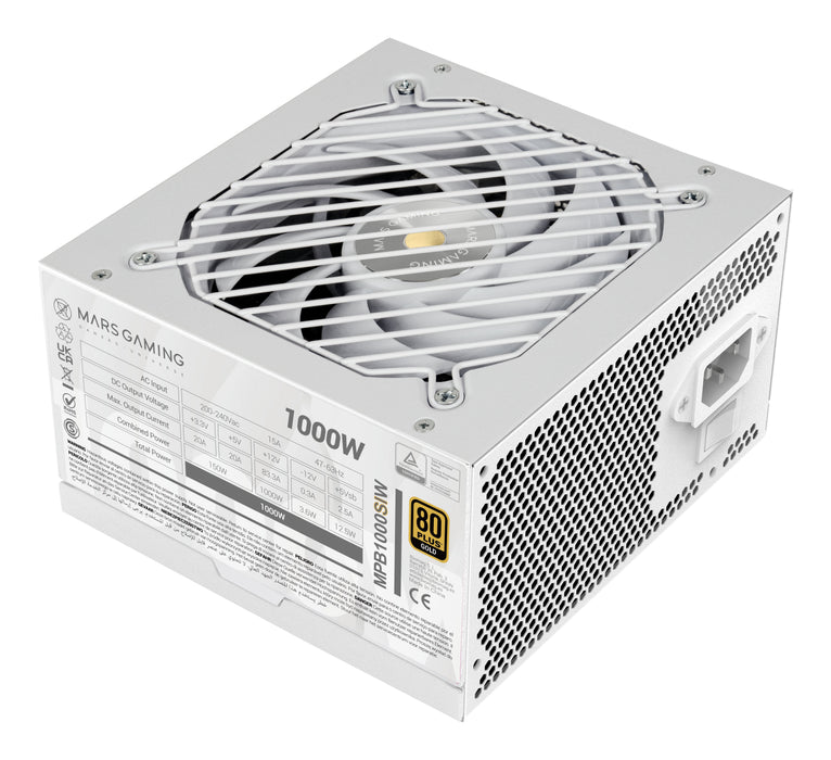 EAN 8435693110651 - Mars Gaming MPB1000SIW unidad de fuente de alimentación 1000 W 24-pin ATX ATX Blanco imagen 1
