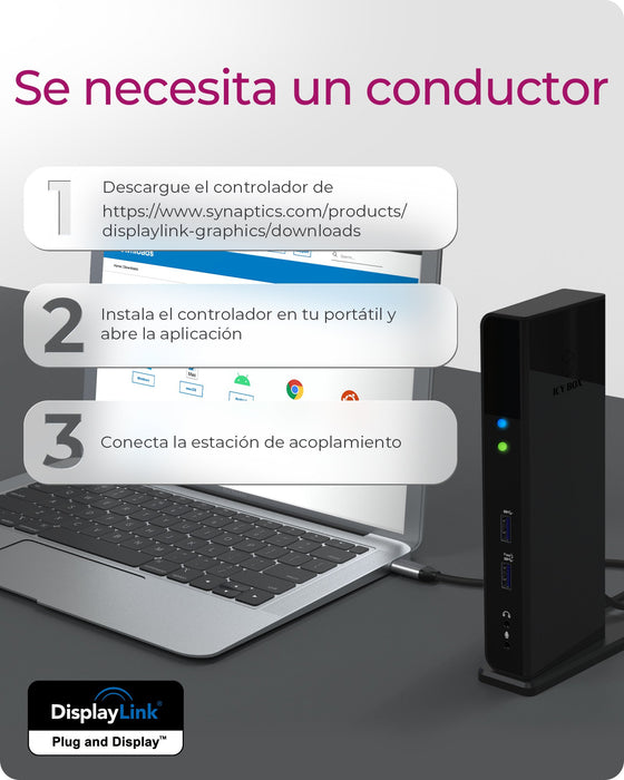 EAN 4250078169765 - ICY BOX IB-DK2251AC Alámbrico USB 3.2 Gen 2 (3.1 Gen 2) Type-A Negro imagen 2