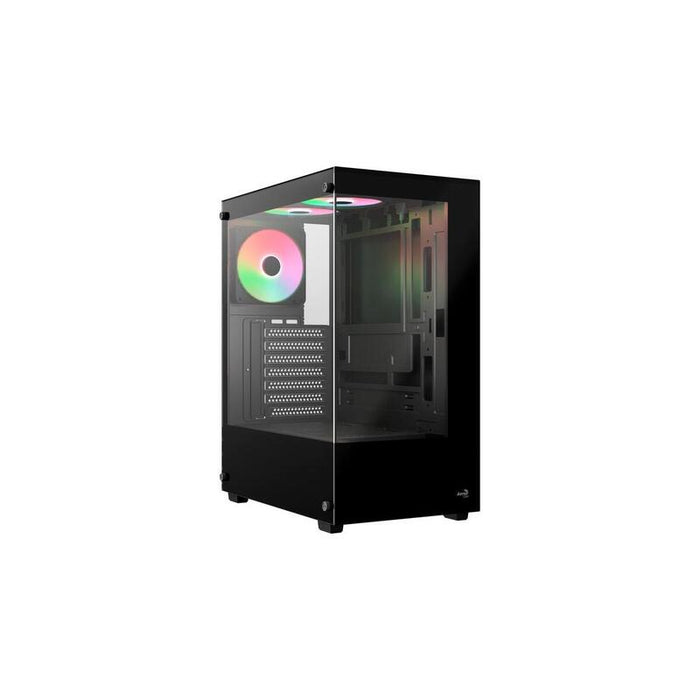 Aerocool Pivot-G-Bk-V3, Caja Torre Negra, Vidrio Templado X 2 Accm-Es08033.11