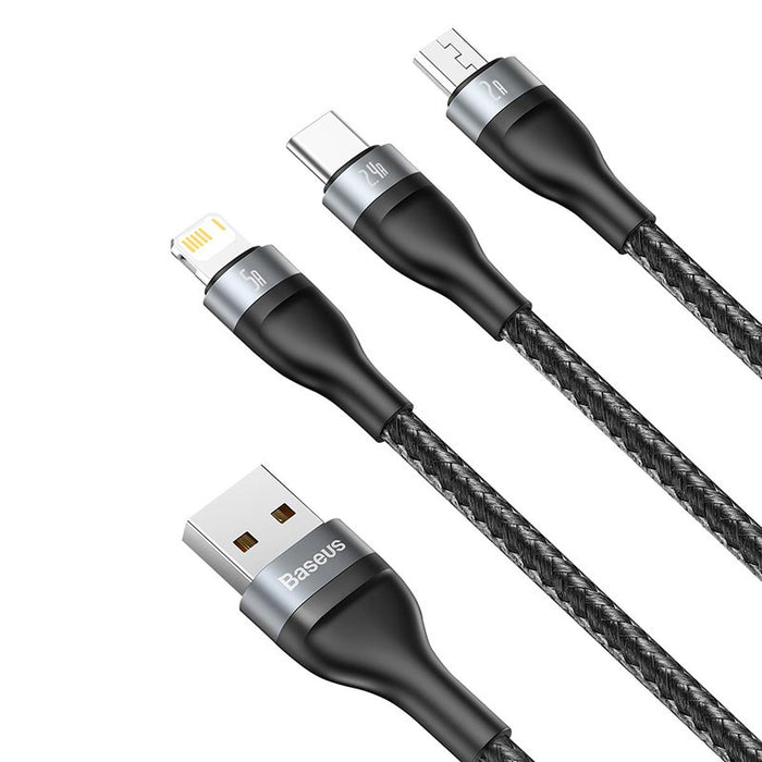 EAN 6953156229822 - Baseus Zinc Magnetic Safe cable de teléfono móvil Negro, Gris 1,2 m USB A Lightning + micro-USB B + USB C imagen 7