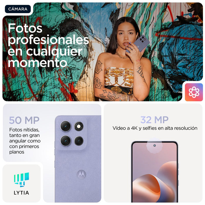 EAN 840493600109 - Motorola moto g86 power 5G 16,9 cm (6.67") SIM doble Android 15 USB Tipo C 12 GB 256 GB 6720 mAh Lila imagen 25