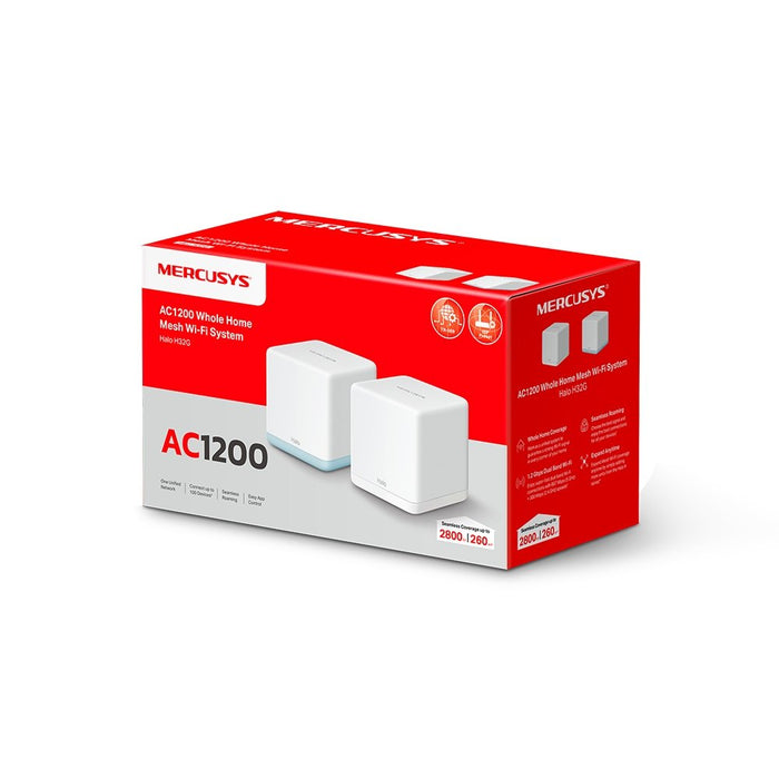 EAN 6957939001551 - Mercusys HALO H32G (2-pack) Doble banda (2,4 GHz / 5 GHz) Wi-Fi 5 (802.11ac) Blanco Interno imagen 3