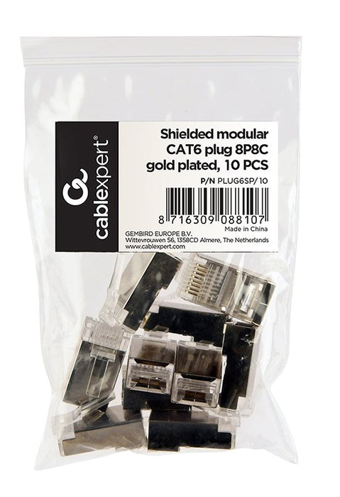 EAN 8716309088091 - Gembird PLUG6SP/10 conector RJ-45 Transparente imagen 1