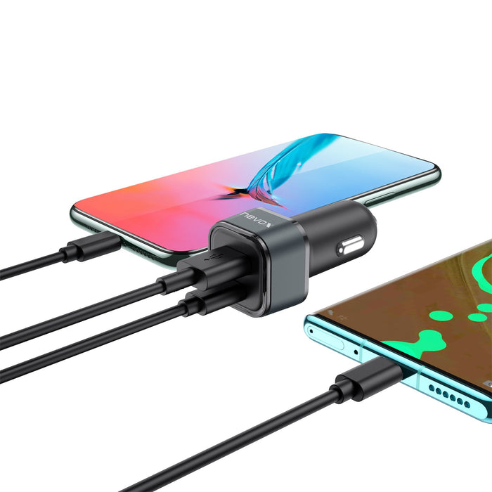 EAN 4250686410204 - nevox CC-2020 Cámara digital, MP3, PDA, Smartphone Negro Encendedor de cigarrillos Carga rápida Auto imagen 4