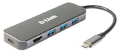 EAN 0790069468605 - D-Link DUB-2333 base para portátil y replicador de puertos Alámbrico USB Tipo C Gris imagen 1