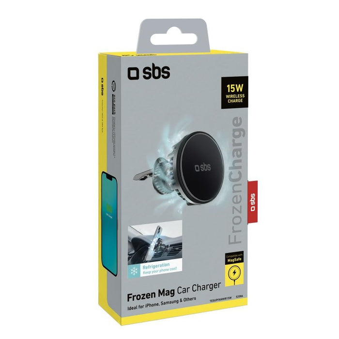 EAN 8018417452086 - SBS TESUPFANWIR15W cargador de dispositivo móvil Smartphone Negro USB Cargador inalámbrico Auto imagen 2