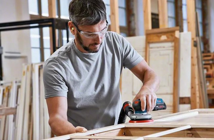 EAN 4059952539652 - Bosch GEX 18V-125 Professional Lijadora rotorbital 10000 RPM 20000 OPM Negro, Azul, Gris, Rojo imagen 6