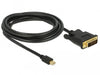 EAN 4043619839902 - DeLOCK 83990 adaptador de cable de vídeo 3 m Mini DisplayPort DVI-D Negro imagen 2