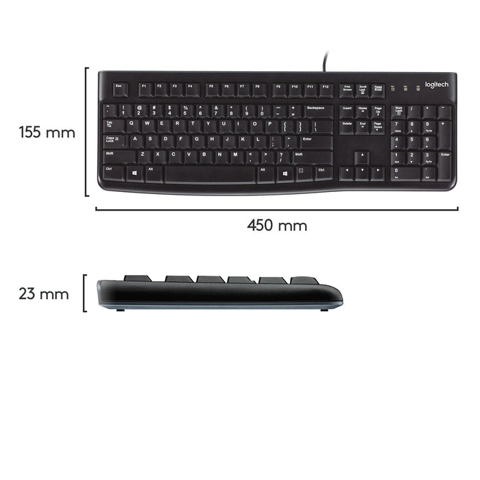 EAN 5099206020689 - Logitech K120 teclado Oficina USB AZERTY Holandés Negro imagen 12