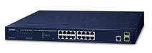 EAN 4711605280778 - PLANET GS-4210-16T2S switch Gestionado L2/L4 Gigabit Ethernet (10/100/1000) 1U Azul imagen 1