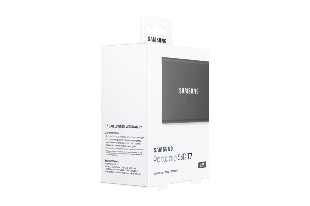 EAN 8806090312380 - Samsung Portable SSD T7 2 TB USB Tipo C 3.2 Gen 2 (3.1 Gen 2) Gris imagen 10