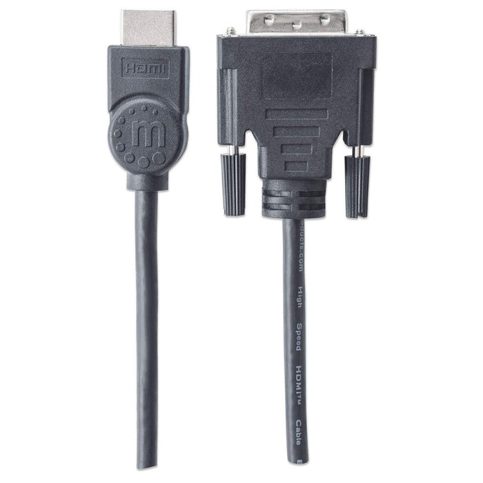 EAN 0766623372503 - Manhattan 372503 adaptador de cable de vídeo 1,8 m HDMI tipo A (Estándar) DVI-D Negro imagen 3
