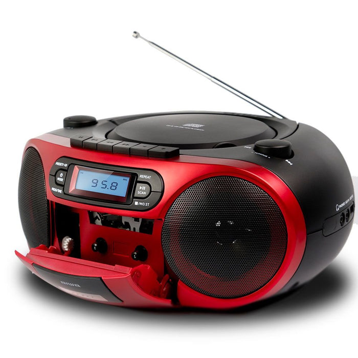 EAN 8435256897210 - Aiwa BBTC-550RD Reproductor de CD portátil Negro, Rojo imagen 5