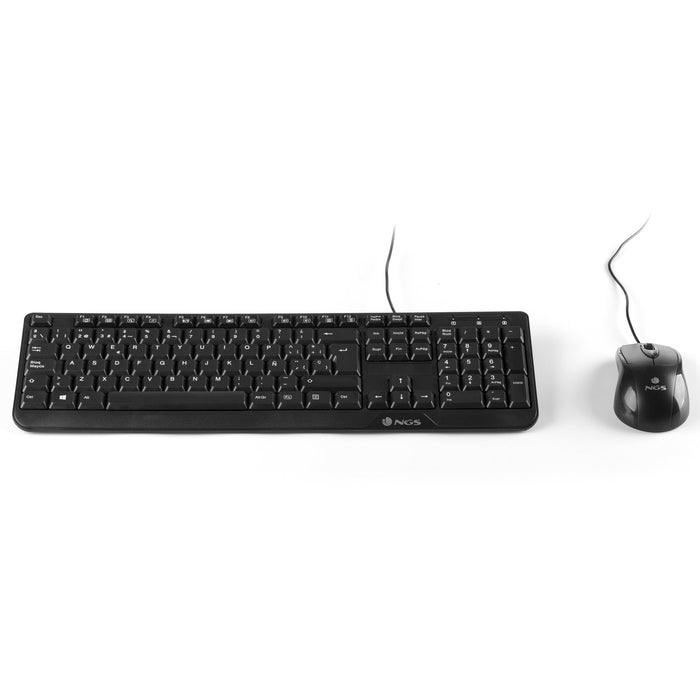 EAN 8435430609479 - NGS Cocoa Kit, QWERTY, ES teclado Ratón incluido Universal USB Negro imagen 3