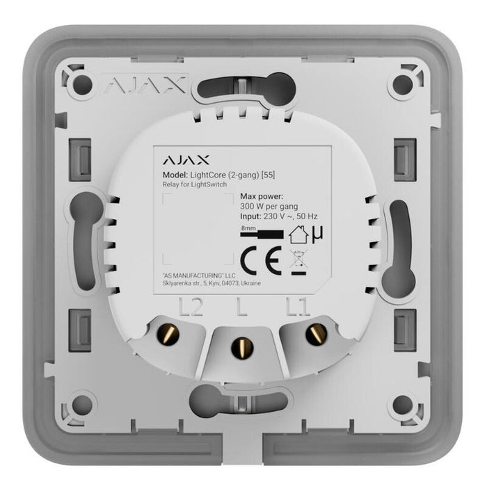 Ajax Lightswitch-Lightcore-2g Ajax Lightswitch Lightcore 2-Gang. Interruptor Doble