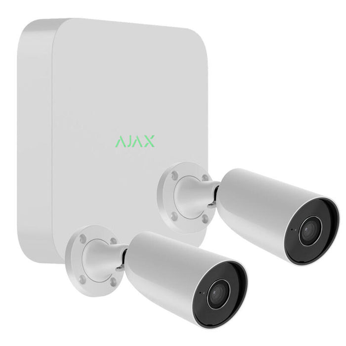 Ajax Nvr8kit-Bull5-Wh1 Kit Ajax Cctv Blanco. Nvr 8ch + 2bullet 5mp/2.8mm