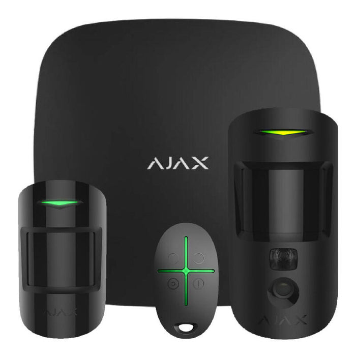 Ajax Starterkit-Cam-Mp-Bl1 Kit Ajax Negro. Hub 2 + Motioncam + Motionprotect + Spacecontrol