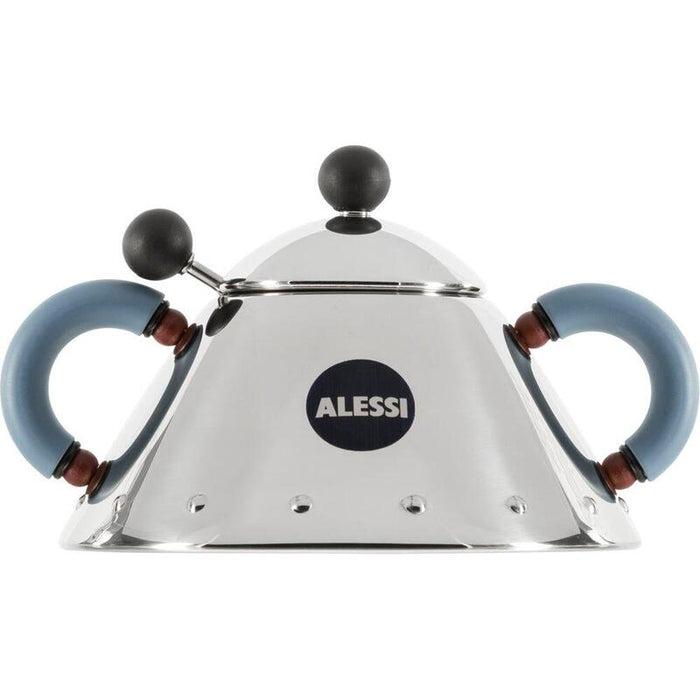 Alessi Sugar Bowl With Spoon Light Blue 9097