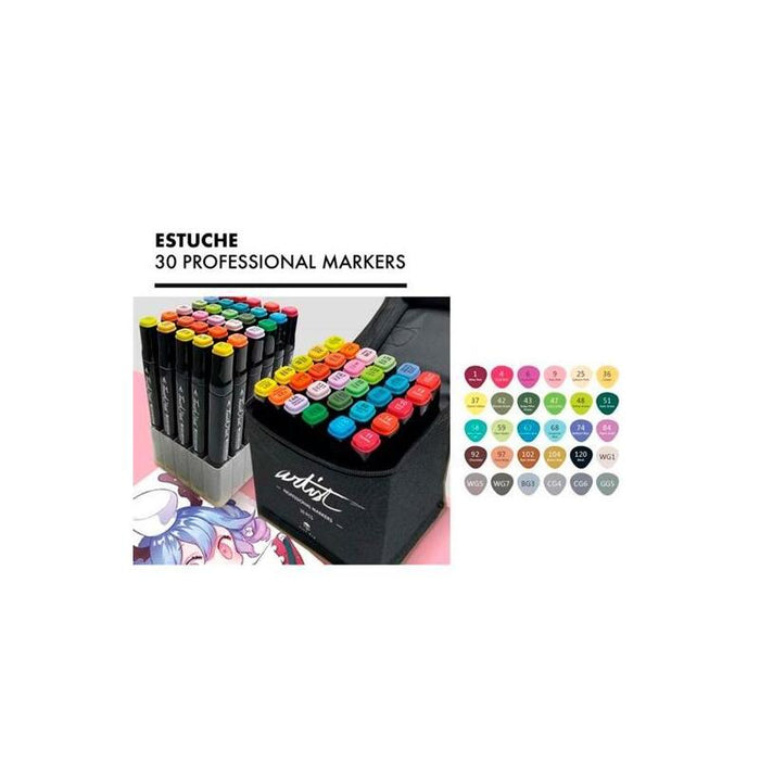 Alex Bog Rotuladores Luxury Canvas Gama Artist Doble Punta Estuche De Lujo 30 C/Surtidos