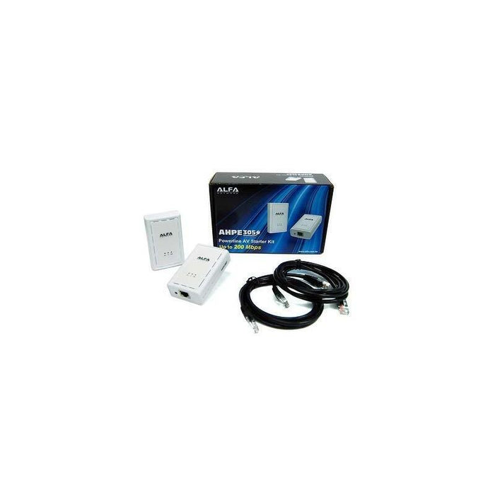 Alfa Network Ahpe305 Starter Kit Pack De 2 Unidades De 200mbps Av Homeplug