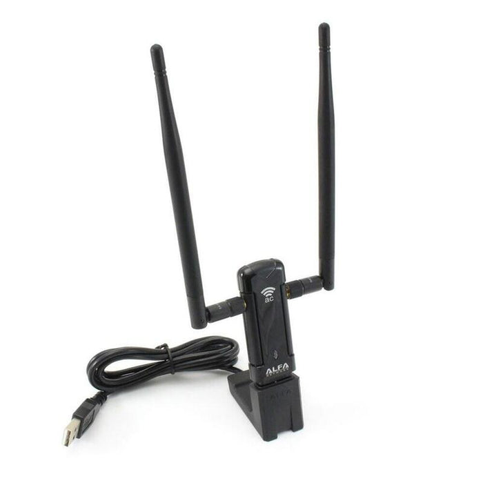 Alfa Network Usb Awus036ac Wifi Interior, Rtl8812au, 2.4-5ghz, 2x Antenas