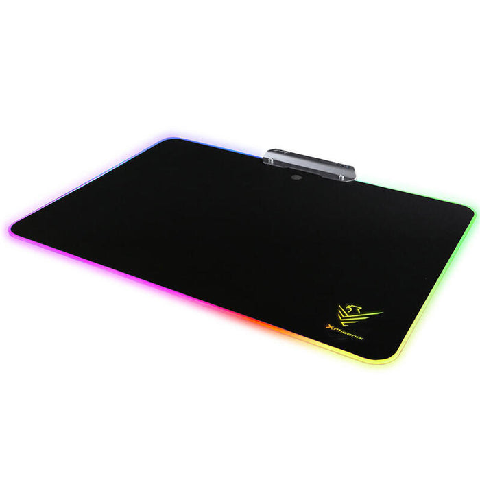 Alfombrilla Phoenix Gaming Rgb / 10 Modos De Iluminacion / Rigida Aluminio/ Usb / Negro