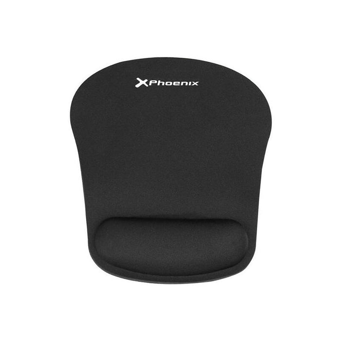Alfombrilla Phoenix Phmousepadwrist Para Mouse Raton Con Reposamuñecas Silicona Suave Antideslizando Para Oficina Negro