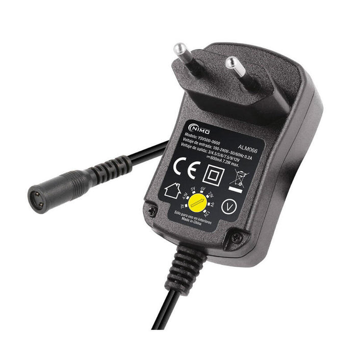 Alimentador Electrónico 12v 600 Mah 7,2w De Selector Regulable De 3v A 12v