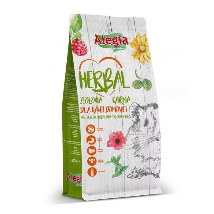 Alimento Seco Alegia Herbal Para Cobayas Domésticas - 600g