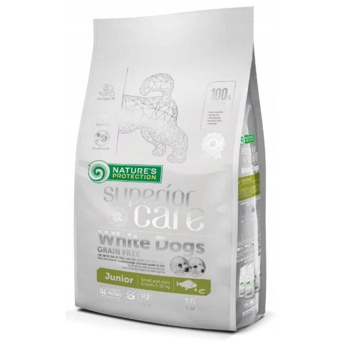 Alimento Seco Para Cachorros  Nature'S Protection Superior Care White Dogs Grain Free Junior Small Bialoryba 10 Kg