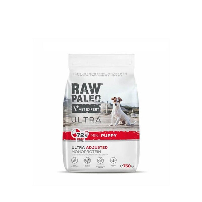 Alimento Seco Para Cachorros Raw Paleo Ultra Mini Puppy Beef  De Razas Pequeñas - 750 G
