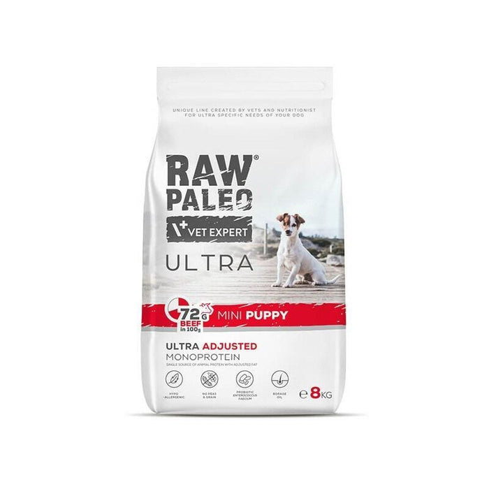 Alimento Seco Para Cachorros Raw Paleo Ultra Mini Puppy Beef  De Razas Pequeñas - 8 Kg