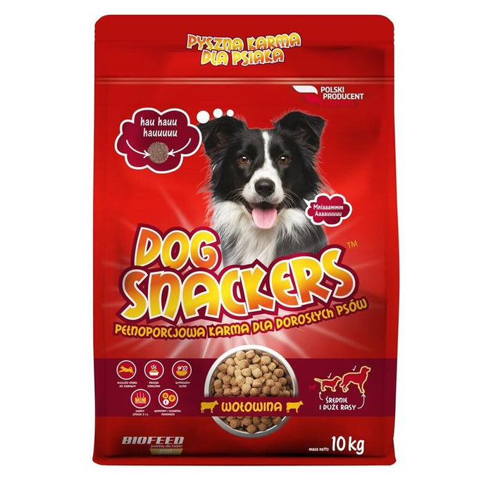 Alimento Seco Para Perros Biofeed Dog Snackers Adult Medium & Large Beef  10kg