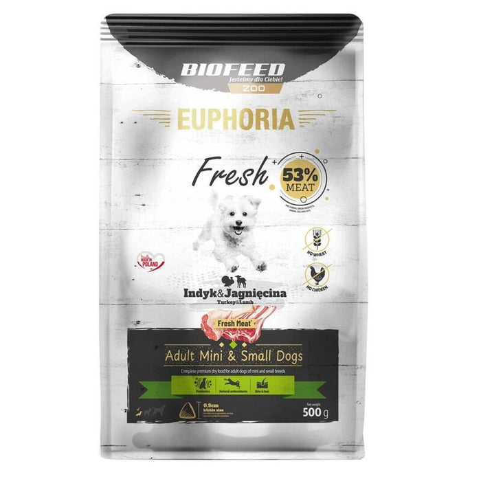Alimento Seco Para Perros Biofeed Euphoria Fresh Adult Turkey With Lamb Xs/S  500g