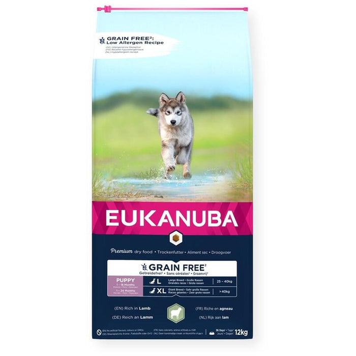 Alimento Seco Para Perros Eukanuba Grain Free Puppy Large&Giant Lamb  12kg