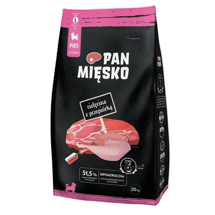 Alimento Seco Para Perros Pan Miesko Veal With Quail L Puppy  20kg