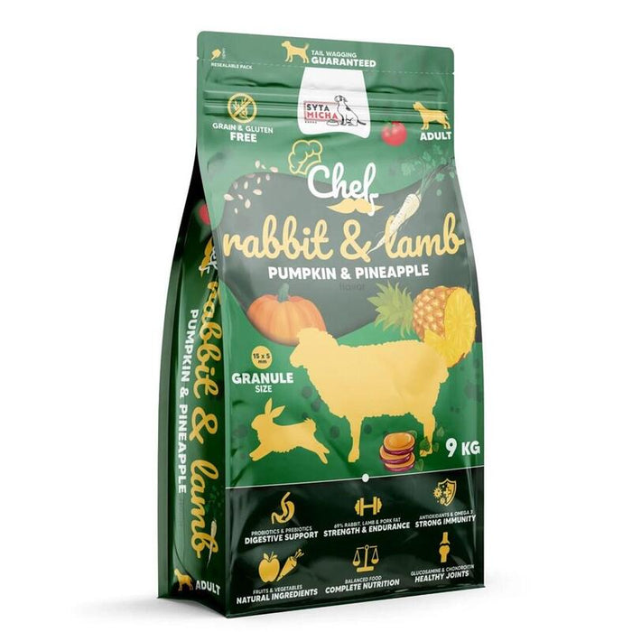 Alimento Seco Para Perros Syta Micha Chef Rabbit, Lamb With Pumpkin And Pineapple  9kg