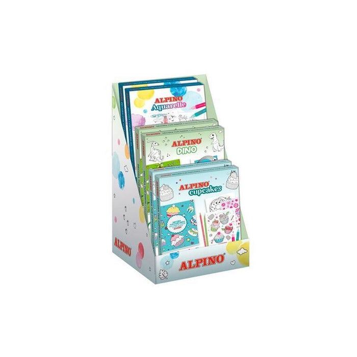 Alpino Expositor Sets Creativos Dino + Aquarelle + Cupcakes