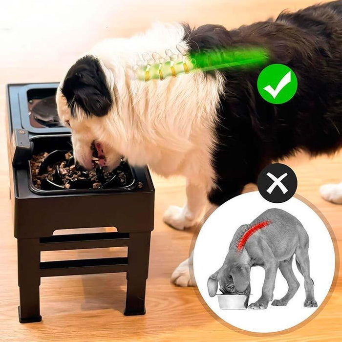 Amicura Comedero Doble Y Plegable Con Altura Ajustable