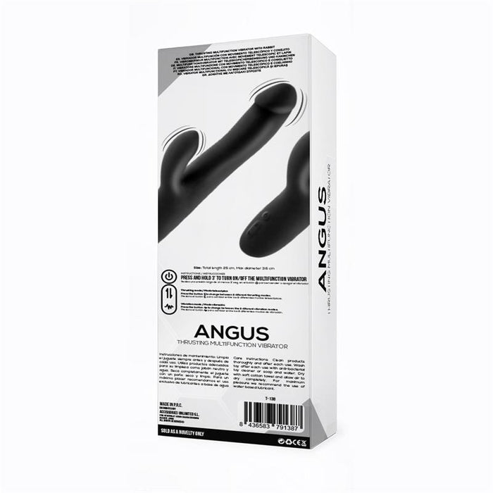 Angus Vibrador Con Función De Movimiento Thursting 2 Motores Silicona Usb