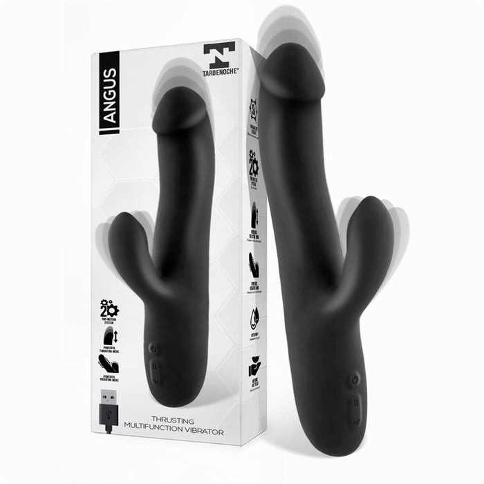 Angus Vibrador Con Función De Movimiento Thursting 2 Motores Silicona Usb