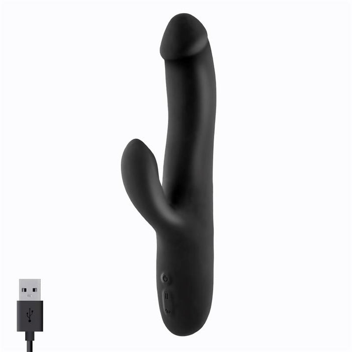 Angus Vibrador Con Función De Movimiento Thursting 2 Motores Silicona Usb