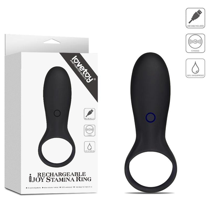 Anillo Para El Pene Ijoy Stamina Ring Usb Negro