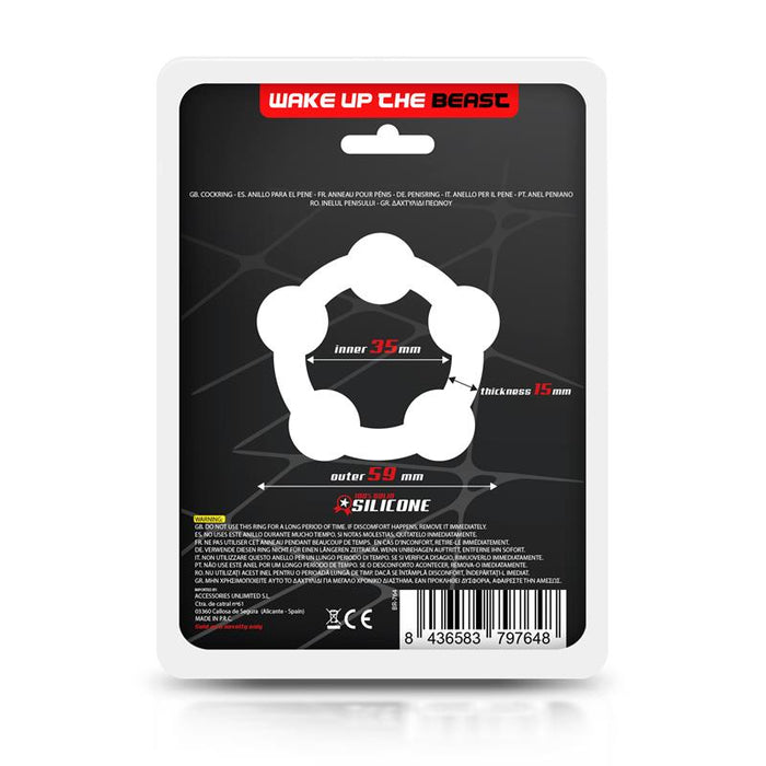 Anillo Para El Pene Silicona Sólida 3.5 Cm Negro