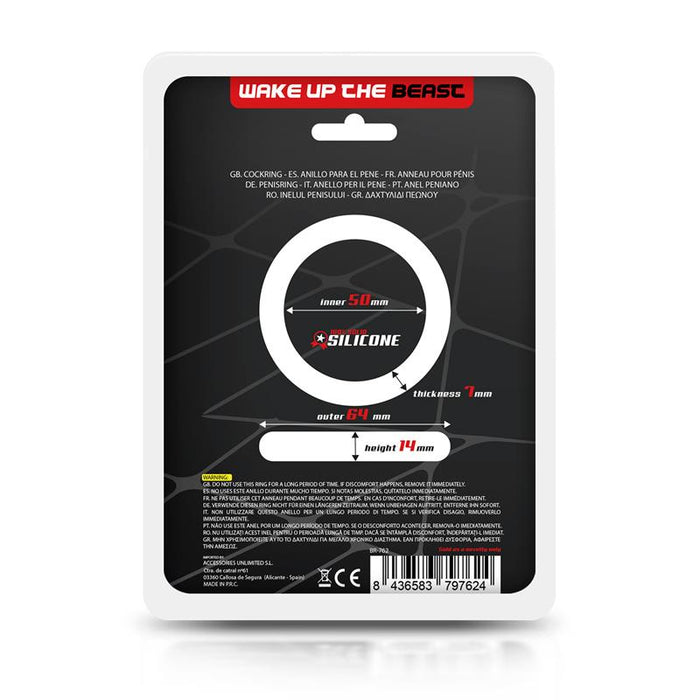 Anillo Para El Pene Silicona Sólida 5 Cm Negro