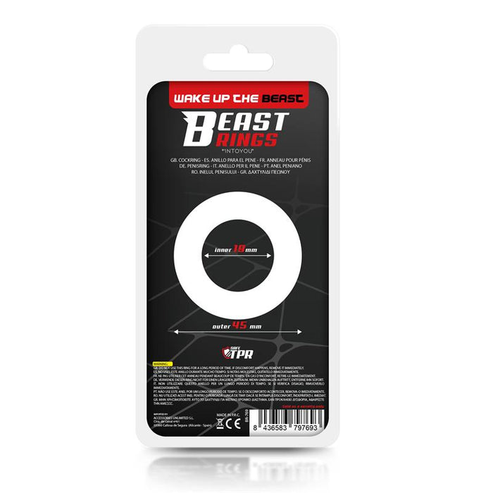 Anillo Para El Pene Striped Súper Flexible Y Resistente 1.9 Cm Negro