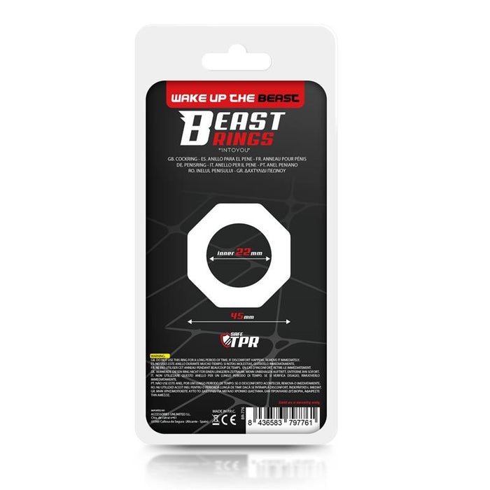 Anillo Para El Pene Súper Flexible Poligonal 2.2 Cm Transparente